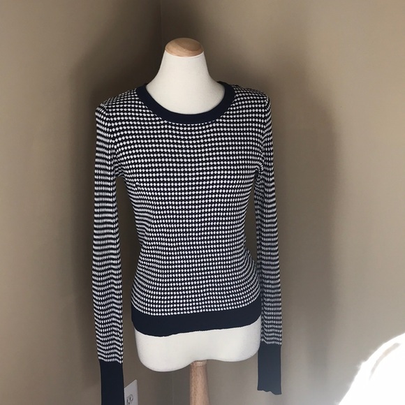 Zara Sweaters - Zara navy blue and white sweater